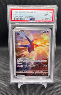 2024 POKEMON SSP EN-SURGING SPARKS ILLUSTRATION RARE #203 LATIOS PSA 10 - Image 1