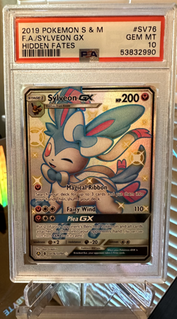 Pokemon Sylveon GX Sun & Moon Hidden Fates Full Art #SV76 PSA 10 Gem Mint - Image 1
