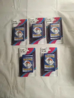 Lot of 5 Mystery Pokemon Packs 20 Cards 1 Foil MJ Holding - New Sealed - Image 1
