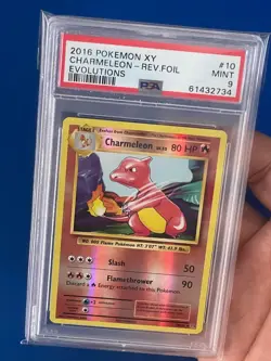 2016 Pokemon XY Charmeleon Reverse Foil Evolutions #10 PSA 9 - Image 3