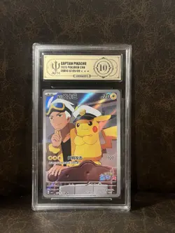 Chinese Exclusive Horizons Captain Pikachu APH GOLD 10 07 09 Gem Pack 1 Pokemon - Image 1