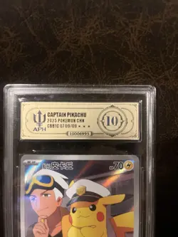 Chinese Exclusive Horizons Captain Pikachu APH GOLD 10 07 09 Gem Pack 1 Pokemon - Image 3
