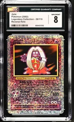 2002 POKEMON LEGENDARY COLLECTION JYNX #26 REVERSE HOLO-RARE CGC 8 NM/MINT - Image 1