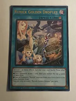 Yugioh Runick Golden Droplet MP23-EN247 Ultra Rare 1st Edition Near Mint - Image 2
