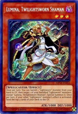 YUGIOH ~ LUMINA, TWILIGHTSWORN SHAMAN ~ 1ST EDITION SECRET RARE ~ MP18-EN052 - Image 1