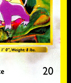 1999 Pokemon RATTATA Base Set SHADOWLESS Edition RED INK STAIN ERROR Card 61/102 - Image 2