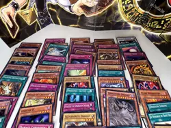 Yu-Gi-Oh! Shonen Jump Trading Card Game Mat Board 1996 Konami With 64 Cards - Image 5