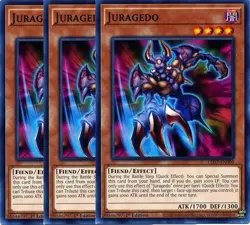 Yugioh - Juragedo x 3 - 1st Edition NM - Free Holographic Card - Image 1