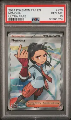 2024 Pokemon Paldean Fates #229 Nemona Ultra Rare PSA 10 Card GEM MINT Free Ship - Image 1