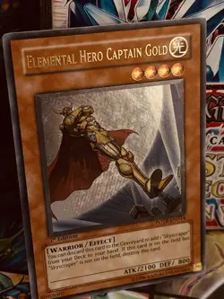 FOTB-EN014 Elemental Hero Captain Gold Ultimate Rare 1st Edition LP Yugioh Card - Image 2