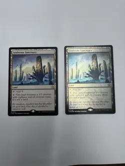 Magic the Gathering MTG Soulstone Sanctuary 2 Cards 1 Regular 1 Foil Foundations - Image 1