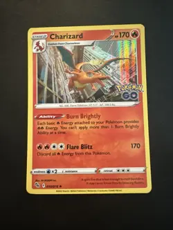 Charizard 10/78 Pokemon GO Set Holo Rare Pokemon Card TCG 2022 NM - Image 1