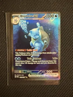 Blastoise EX 200/165 Scarlet & Violet 151 Holo Rare Pokemon TCG Card NM - Image 1