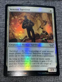 Veteran Survivor MTG DSK 0040 Uncommon NM Foil - Image 1