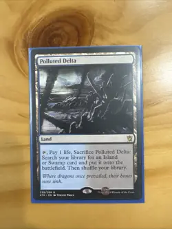 MTG Polluted Delta Khans of Tarkir Magic the Gathering Fetch Land NM - Image 1