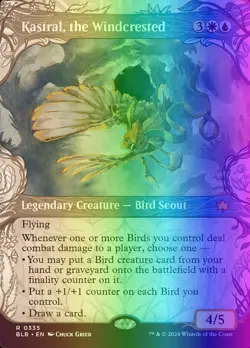 MTG Magic the Gathering Kastral, the Windcrested (335/427) Bloomburrow LP FOIL - Image 1
