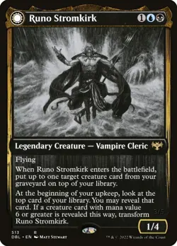 MTG Magic the Gathering Runo Stromkirk (513/633) Innistrad Double Feature LP - Image 1