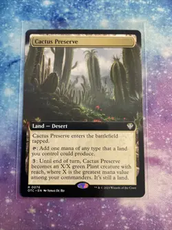 Cactus Preserve Extended Art/ Outlaws Of Thunder Junction OTC MTG Magic #76 NM - Image 1