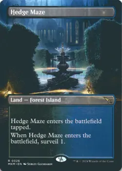 MTG Hedge Maze (Borderless) Normal NM Murders at Karlov Manor Magic 326 - Image 1