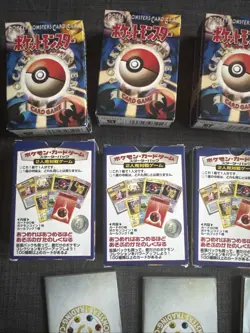 Japanese Pokemon 7 Empty Base Set Starter Deck Boxes + 3 Rule Books - Image 2