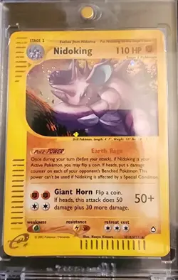 2003 Pokemon Aquapolis E-Reader Nidoking Holo H18/H32 E Series Holo Lp/nm - Image 1