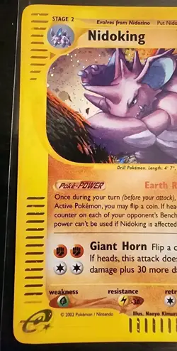 2003 Pokemon Aquapolis E-Reader Nidoking Holo H18/H32 E Series Holo Lp/nm - Image 4