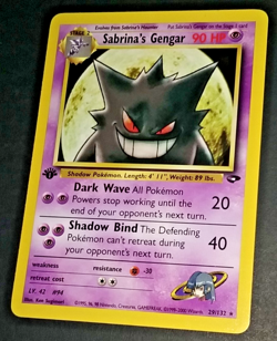 1ST EDITION POKEMON GYM CHALLENGE - SABRINA'S GENGAR #29/132 - NON HOLO (EX/NM) - Image 3