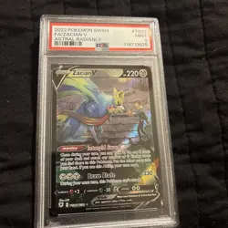 2022 POKEMON SWORD & SHIELD ASTRAL RADIANCE TG21 FULL ART/ZACIAN V PSA 9 MINT - Image 1