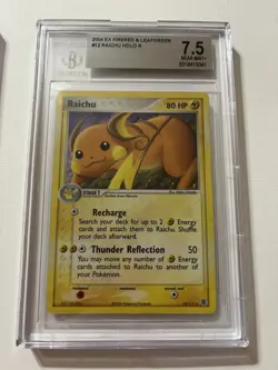 2004 Pokemon Raichu Holo 12/112 Ex Fire Red & Leaf Green BGS 7.5 NM - MT+ - Image 1