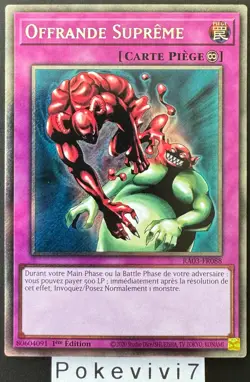 Carte YU-GI-OH! OFFRANDE SUPREME RA03-FR088 PSR NEUF - Image 1