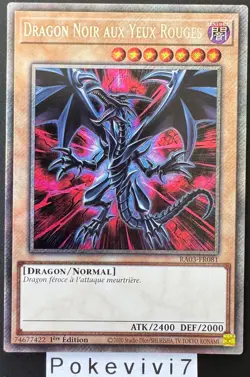 Carte YU-GI-OH! DRAGON NOIR AUX YEUX ROUGES RA03-FR081 PSR NEUF - Image 1