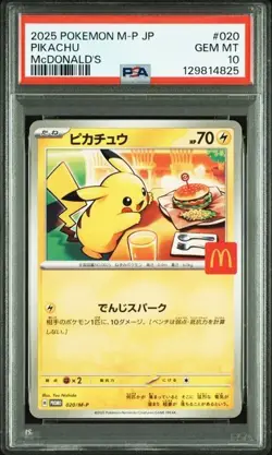PSA 10 Pikachu 020/M-P McDonald's Happy Set Promo 2025 Pokemon Card Japanese - Image 1