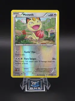 Meowth 67/108 - Pokemon XY Roaring Skies - Reverse Holo - LP Pokemon Card TCG - Image 1