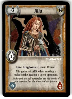 Warlord: Saga of the Storm CCG Preview Set Promo Card Alia - Image 1