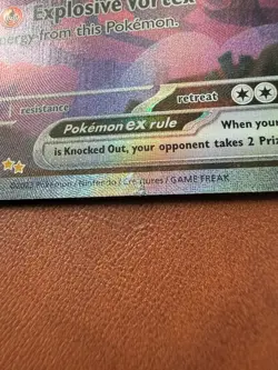 *READ* Pokemon TCG S&V 151 Charizard EX Card 199/165 Sir (Damaged) - Image 5