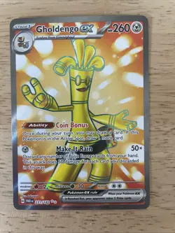 Pokemon Gholdengo #231 - Ultra Rare-English TCG - Near Mint - Collector Card - Image 1