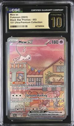 CGC 10 PRISTINE Mew Ex 053 SVP ALTERNATE ART PROMO SVP053 Pokemon Card 151 - Image 1