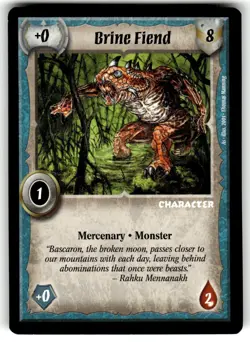 Warlord: Saga of the Storm CCG Preview Set Promo Card Brine Fiend - Image 1