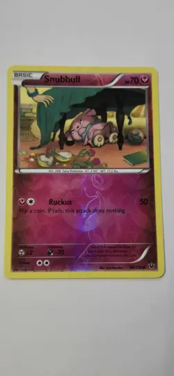 Snubbull 68/124 Reverse Holo Common XY Fates Collide Pokemon TCG Card NM - Image 1