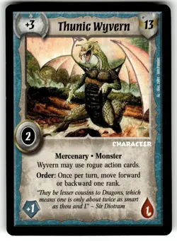 Warlord: Saga of the Storm CCG Preview Set Promo Card Thunic Wyvern - Image 1