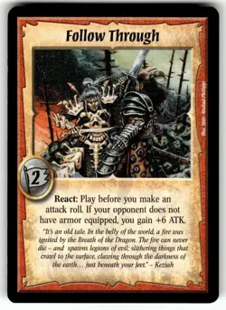 Warlord: Saga of the Storm CCG Preview Set Promo Card Follow Through - Image 1