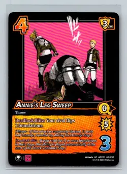 Annie's Leg Sweep - Attack on Titan: Battle for Humanity AOT1 Trading Card - Image 1
