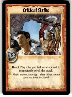 Warlord: Saga of the Storm CCG Preview Set Promo Card Critical Strike - Image 1
