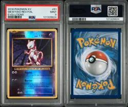 2016 POKEMON XY EVOLUTIONS MEWTWO REVERSE HOLO #51 PSA MINT /108 - Image 3