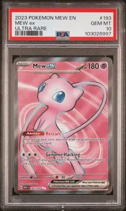 2023 POKEMON MEW EN-151 ULTRA RARE #193 MEW EX PSA 10 - Image 1