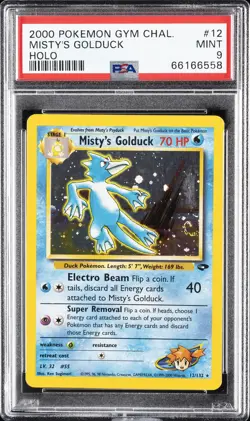 2000 POKEMON GYM CHALLENGE HOLO #12 MISTY'S GOLDUCK PSA 9 - Image 1