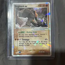 Pokemon TCG Regirock EX Hidden Legends 98/101 Cracked Ice Holo Rare Light Played - Image 1