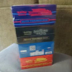 4 POKEMON ETB's-SWORD & SHIELD-SHINING FATES-VIVID VOLTAGE-GO-ALL FACTORY SEALED - Image 5