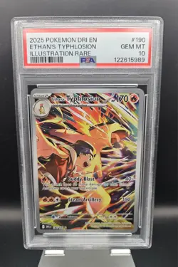 2025 Pokemon Destined Rivals Ethan's Typhlosion #190 - GEM MINT PSA 10 - Image 1