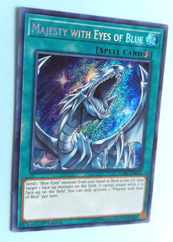 YUGIOH MAJESTY WITH EYES OF BLUE LCKC EN031 1ST EDITION SECRET RARE HOLO VLP - Image 2